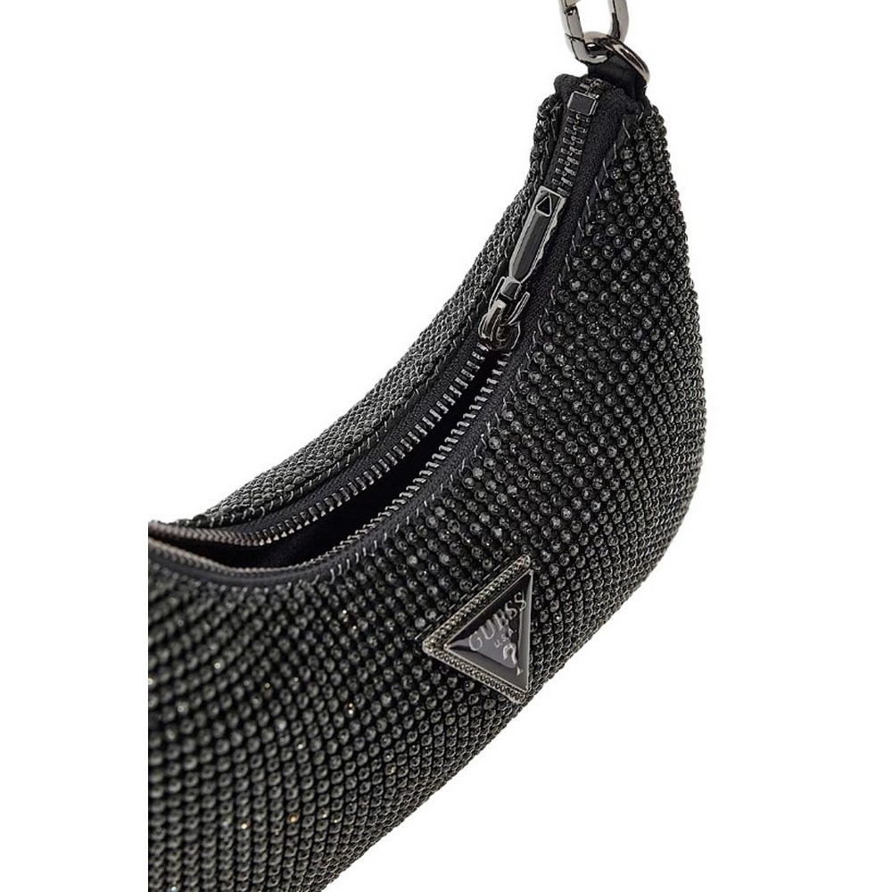 GUESS ZALINA MINI TOP ZIP SHLDR BAG ΤΣΑΝΤΑ ΓΥΝΑΙΚΕΙΑ BLACK