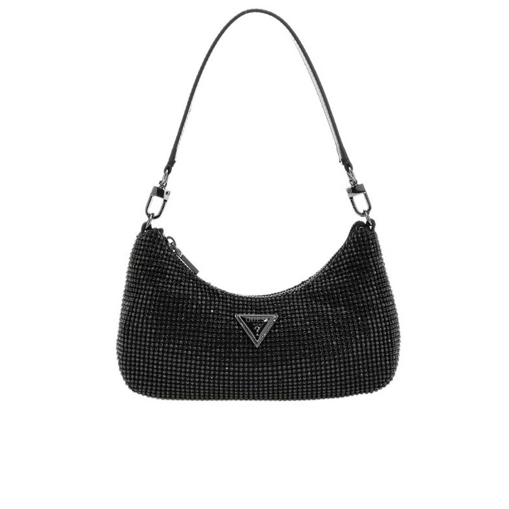 GUESS ZALINA MINI TOP ZIP SHLDR BAG ΤΣΑΝΤΑ ΓΥΝΑΙΚΕΙΑ BLACK
