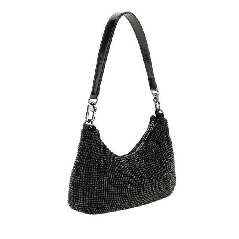 GUESS ZALINA MINI TOP ZIP SHLDR BAG ΤΣΑΝΤΑ ΓΥΝΑΙΚΕΙΑ BLACK