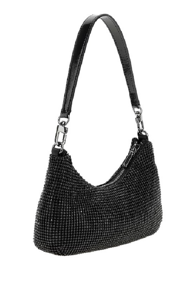 GUESS ZALINA MINI TOP ZIP SHLDR BAG ΤΣΑΝΤΑ ΓΥΝΑΙΚΕΙΑ BLACK
