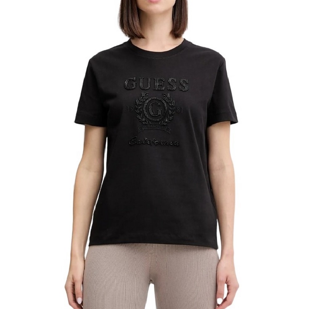 GUESS MENA T-SHIRT ΜΠΛΟΥΖΑ ΓΥΝΑΙΚΕΙΑ BLACK
