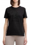 GUESS MENA T-SHIRT ΜΠΛΟΥΖΑ ΓΥΝΑΙΚΕΙΑ BLACK