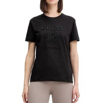 GUESS MENA T-SHIRT ΜΠΛΟΥΖΑ ΓΥΝΑΙΚΕΙΑ BLACK