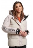 SUPERDRY D4 SDCD CITY PADDED HOODED WIND PARKA ΜΠΟΥΦΑΝ ΓΥΝΑΙΚΕΙΟ BEIGE