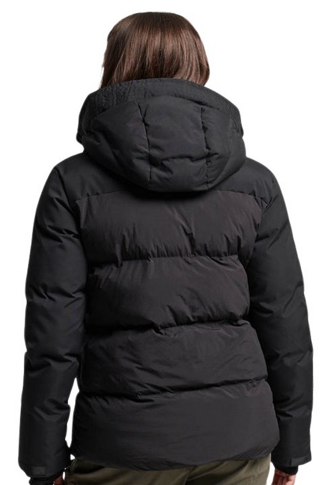 SUPERDRY D4 SDCD CITY PADDED HOODED WIND PARKA ΜΠΟΥΦΑΝ ΓΥΝΑΙΚΕΙΟ BLACK