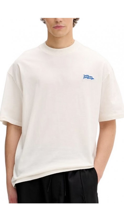 HUGO BOSS JERSEY NOHATIO T-SHIRT ΜΠΛΟΥΖΑ ΑΝΔΡΙΚΗ OFF WHITE