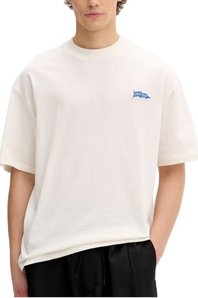 HUGO BOSS JERSEY NOHATIO T-SHIRT ΜΠΛΟΥΖΑ ΑΝΔΡΙΚΗ OFF WHITE