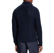 TOMMY JEANS  SLIM BADGE CABLE QRTR ZIP ΜΠΛΟΥΖΑ ΠΛΕΚΤΗ ΑΝΔΡΙΚΗ DARK NAVY