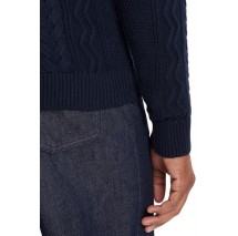 TOMMY JEANS  SLIM BADGE CABLE QRTR ZIP ΜΠΛΟΥΖΑ ΠΛΕΚΤΗ ΑΝΔΡΙΚΗ DARK NAVY