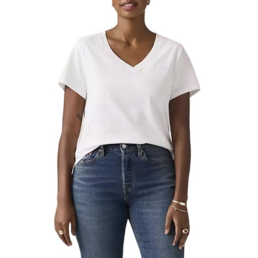 LEVIS FAVORITE V-NECK T-SHIRT ΜΠΛΟΥΖΑ ΓΥΝΑΙΚΕΙΑ WHITE