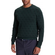 GUESS HUMBERT 4G LOGO LS CN SWTR ΜΠΛΟΥΖΑ ΠΛΕΚΤΗ ΑΝΔΡΙΚΗ GREEN