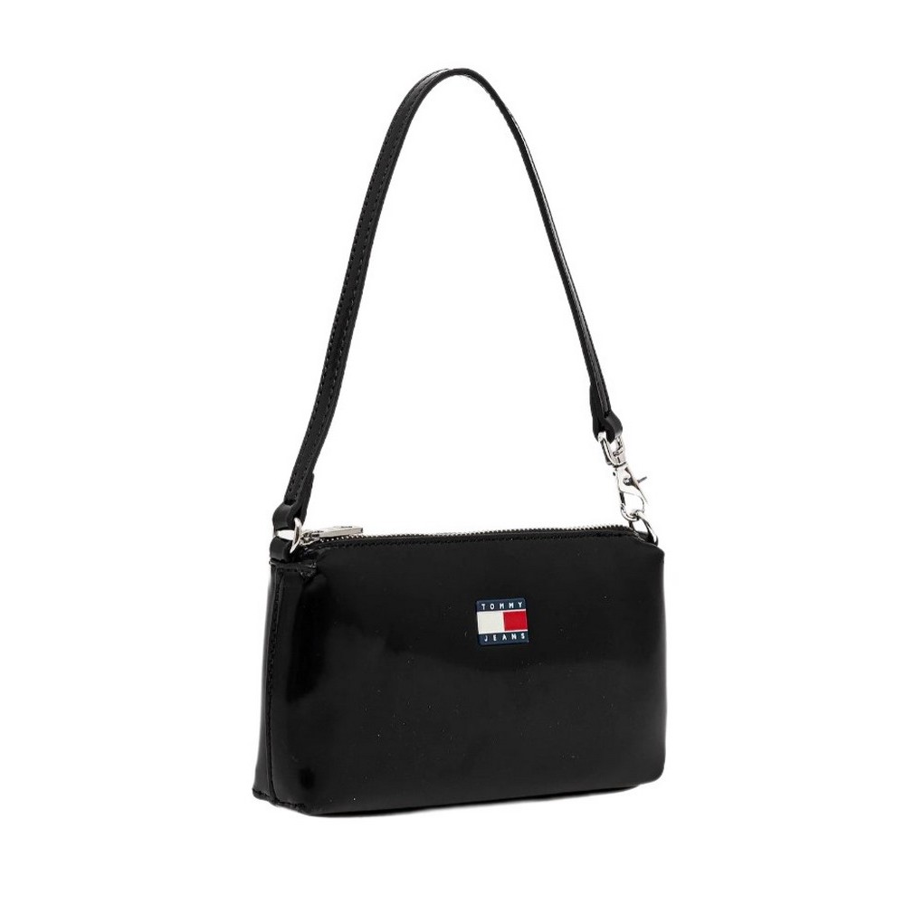 TOMMY JEANS MUST HANG WALLET ΠΟΡΤΟΦΟΛΙ ΓΥΝΑΙΚΕΙΟ BLACK