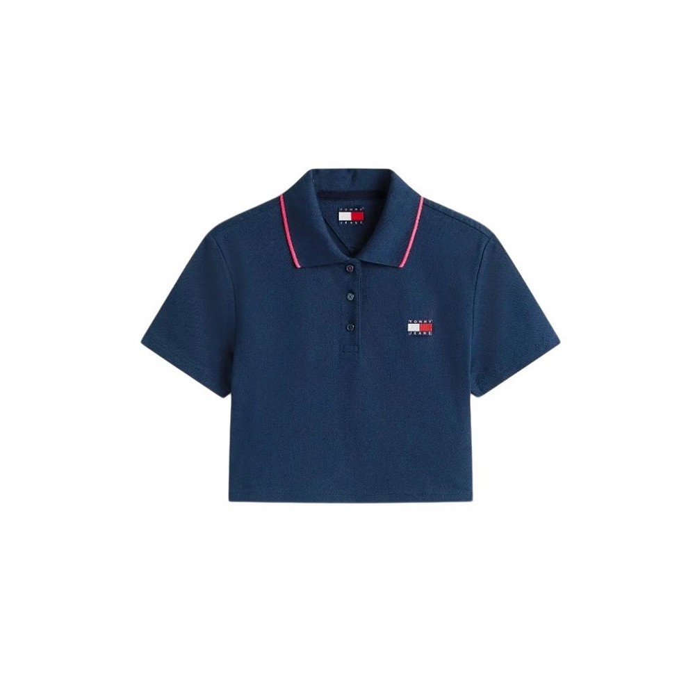 TOMMY JEANS CRP BADGE SS POLO T-SHIRT ΜΠΛΟΥΖΑ ΓΥΝΑΙΚΕΙΑ DARK NAVY