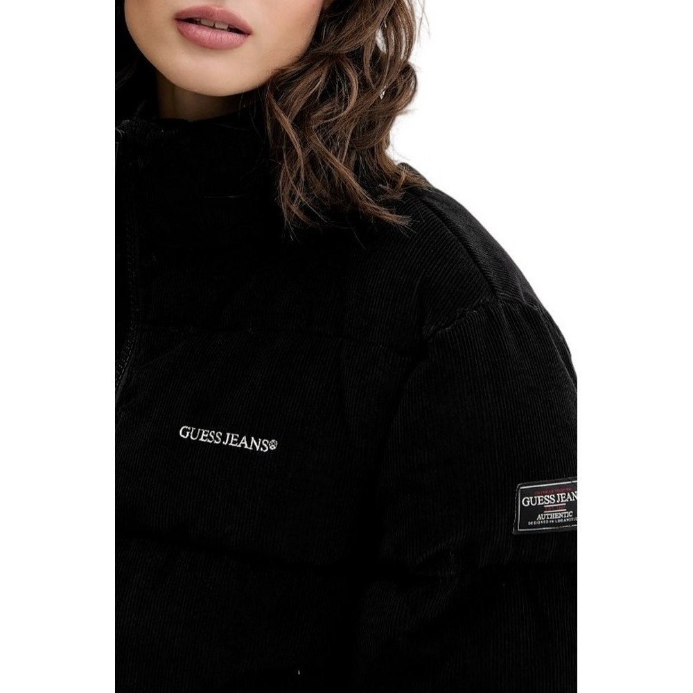 GUESS JEANS CROPPED PUFFER ΜΠΟΥΦΑΝ ΓΥΝΑΙΚΕΙΟ BLACK