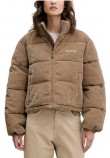 GUESS JEANS CROPPED PUFFER ΜΠΟΥΦΑΝ ΓΥΝΑΙΚΕΙΟ BROWN