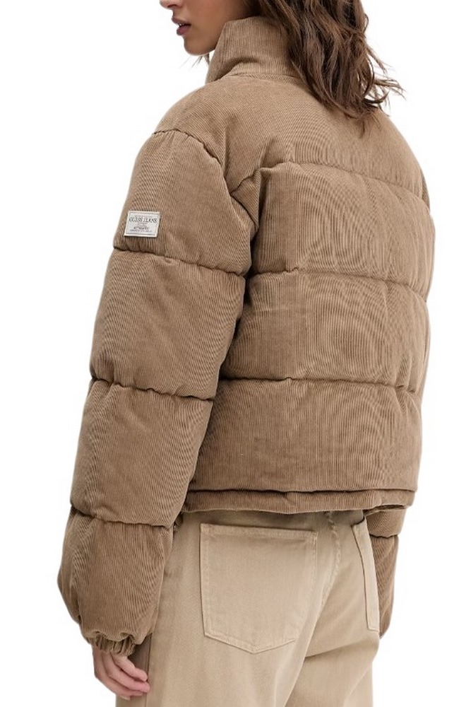 GUESS JEANS CROPPED PUFFER ΜΠΟΥΦΑΝ ΓΥΝΑΙΚΕΙΟ BROWN