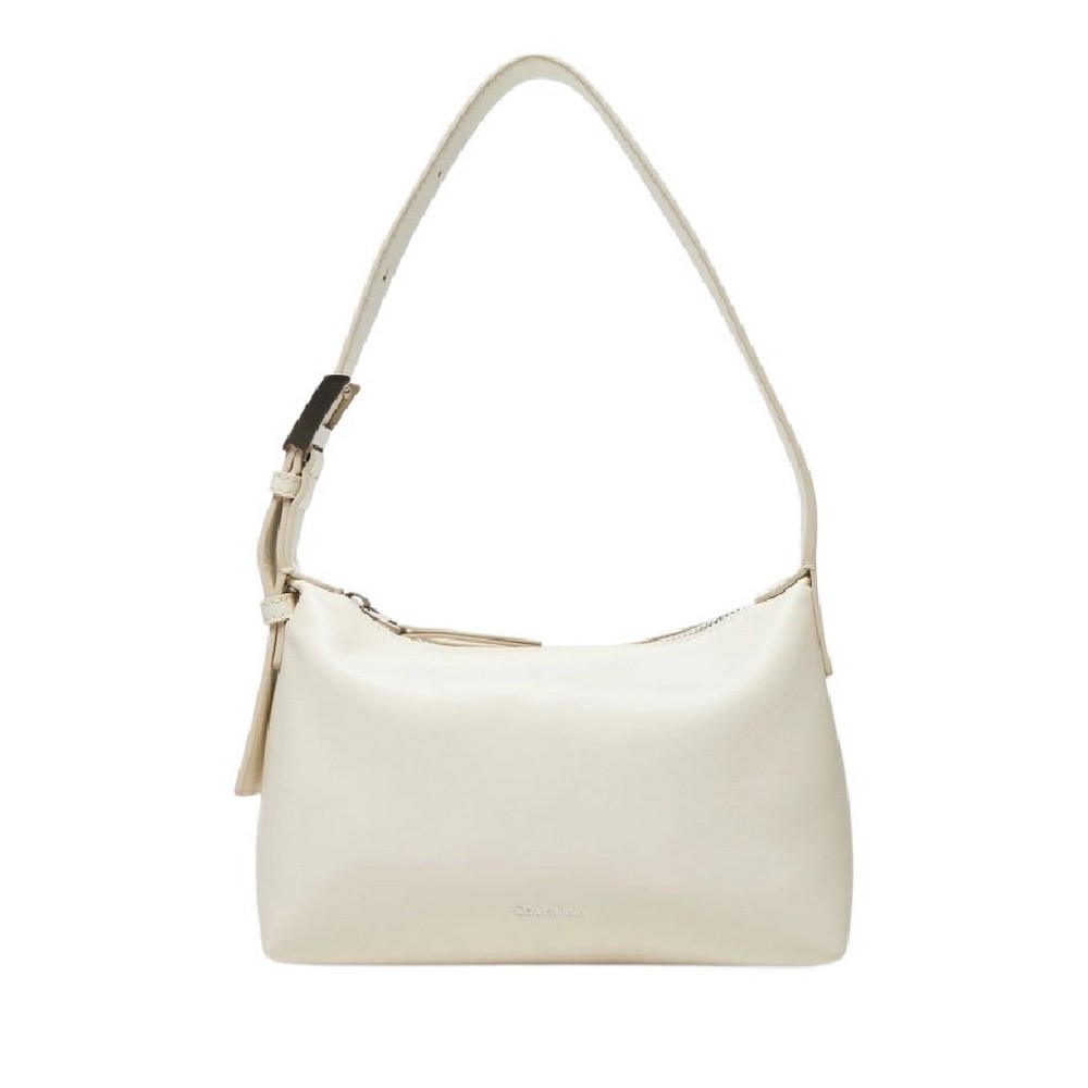 CALVIN KLEIN HARDWARE HANDLE MINI BAG ΤΣΑΝΤΑ ΓΥΝΑΙΚΕΙΑ WHITE