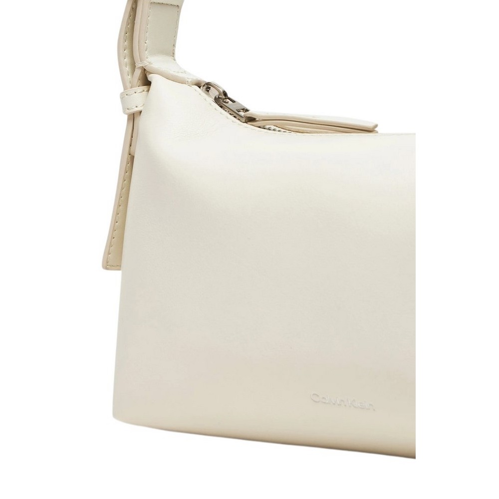 CALVIN KLEIN HARDWARE HANDLE MINI BAG ΤΣΑΝΤΑ ΓΥΝΑΙΚΕΙΑ WHITE