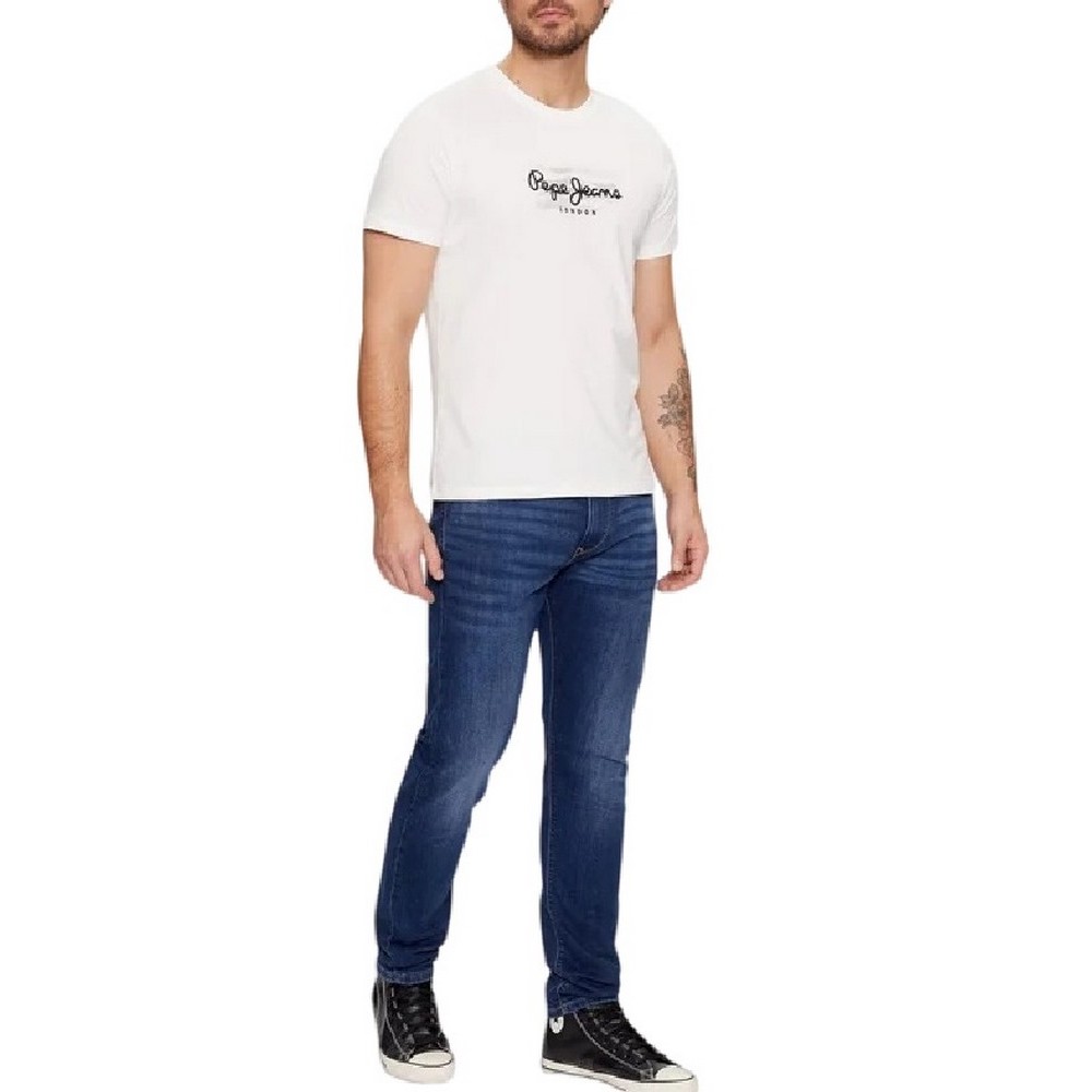 PEPE JEANS LONDON TAPERED JEANS ΠΑΝΤΕΛΟΝΙ ΑΝΔΡΙΚΟ BLUΕ DENIM