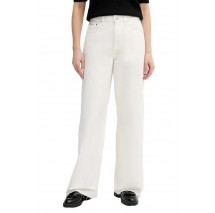 CALVIN KLEIN JEANS THE WIDE LEG RAW HEM CHALK WHITE ΤΖΙΝ ΠΑΝΤΕΛΟΝΙ ΓΥΝΑΙΚΕΙΟ OFF WHITE