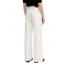 CALVIN KLEIN JEANS THE WIDE LEG RAW HEM CHALK WHITE ΤΖΙΝ ΠΑΝΤΕΛΟΝΙ ΓΥΝΑΙΚΕΙΟ OFF WHITE