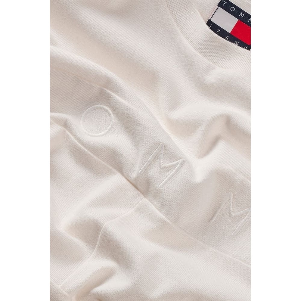 TOMMY JEANS REG TONAL FLAG TEE T-SHIRT ΜΠΛΟΥΖΑ ΑΝΔΡΙΚΗ OFF WHITE