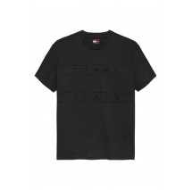 TOMMY JEANS REG TONAL FLAG TEE T-SHIRT ΜΠΛΟΥΖΑ ΑΝΔΡΙΚΗ BLACK