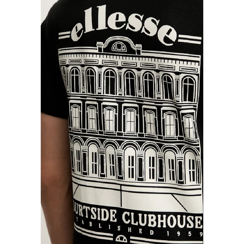 ELLESSE TEES SHORTS COURTSIDE CLUB TEE T-SHIRT ΜΠΛΟΥΖΑ ΑΝΔΡΙΚΗ BLACK