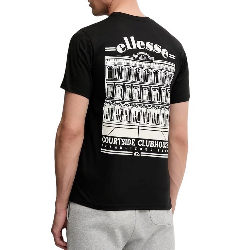 ELLESSE TEES SHORTS COURTSIDE CLUB TEE T-SHIRT ΜΠΛΟΥΖΑ ΑΝΔΡΙΚΗ BLACK