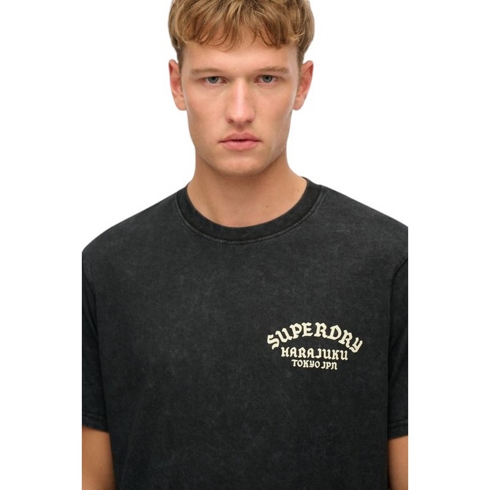 SUPERDRY D2 OVIN NEO TRAD TATTOO LOOSE TEE T-SHIRT ΜΠΛΟΥΖΑ ΑΝΔΡΙΚΗ BLACK