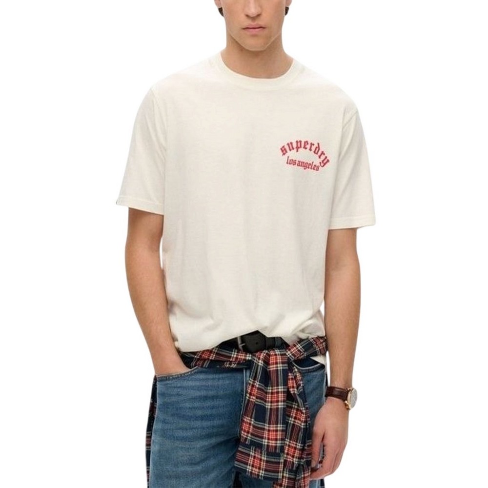 SUPERDRY D2 OVIN NEO TRAD TATTOO LOOSE TEE T-SHIRT ΜΠΛΟΥΖΑ ΑΝΔΡΙΚΗ WHITE