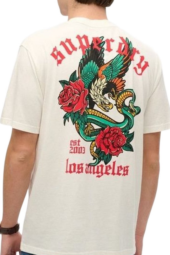 SUPERDRY D2 OVIN NEO TRAD TATTOO LOOSE TEE T-SHIRT ΜΠΛΟΥΖΑ ΑΝΔΡΙΚΗ WHITE