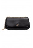 CALVIN KLEIN  CONVERTIBLE CHAIN SMALL BAG ΤΣΑΝΤΑ ΓΥΝΑΙΚΕΙΑ BLACK