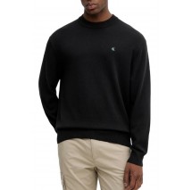 CALVIN KLEIN JEANS LS CTTN ESY FT CRWNK ΜΠΛΟΥΖΑ ΦΟΥΤΕΡ ΑΝΔΡΙΚΗ BLACK