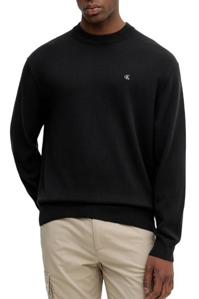 CALVIN KLEIN JEANS LS CTTN ESY FT CRWNK ΜΠΛΟΥΖΑ ΦΟΥΤΕΡ ΑΝΔΡΙΚΗ BLACK