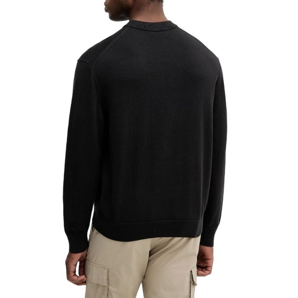 CALVIN KLEIN JEANS LS CTTN ESY FT CRWNK ΜΠΛΟΥΖΑ ΦΟΥΤΕΡ ΑΝΔΡΙΚΗ BLACK