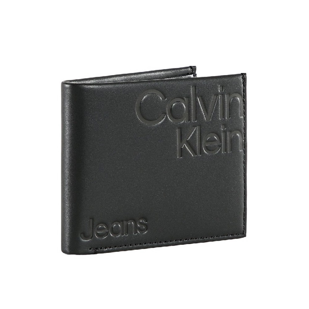 CALVIN KLEIN JEANS MONOGRAM SOFT BIFOLD W/COIN AOP ΠΟΡΤΟΦΟΛΙ ΑΝΔΡΙΚΟ BLACK