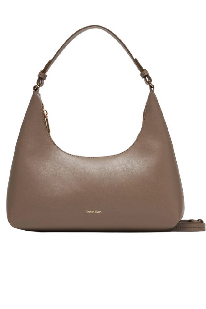 CALVIN  KLEIN FOIL LOGO SHOULDER BAG ΤΣΑΝΤΑ ΓΥΝΑΙΚΕΙΑ TAUPE