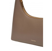 CALVIN  KLEIN FOIL LOGO SHOULDER BAG ΤΣΑΝΤΑ ΓΥΝΑΙΚΕΙΑ TAUPE