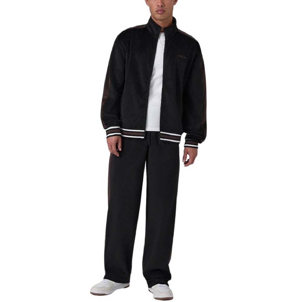 GUESS MILTON FULL ZIP SWEATSHIRT ΖΑΚΕΤΑ ΦΟΥΤΕΡ ΑΝΔΡΙΚΗ BLACK