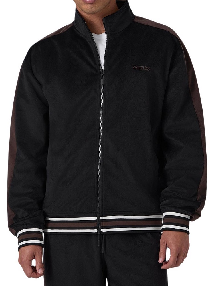 GUESS MILTON FULL ZIP SWEATSHIRT ΖΑΚΕΤΑ ΦΟΥΤΕΡ ΑΝΔΡΙΚΗ BLACK