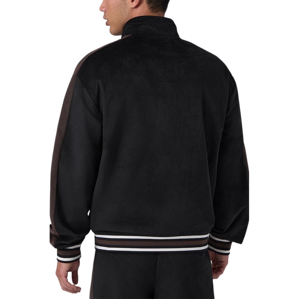 GUESS MILTON FULL ZIP SWEATSHIRT ΖΑΚΕΤΑ ΦΟΥΤΕΡ ΑΝΔΡΙΚΗ BLACK