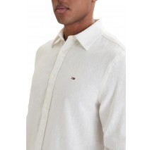 TOMMY JEANS REG LINEN BLEND SHIRT EXT ΠΟΥΚΑΜΙΣΟ ΑΝΔΡΙΚΟ ECRU
