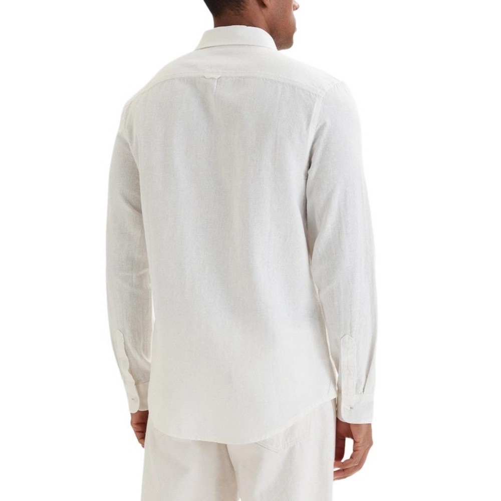 TOMMY JEANS REG LINEN BLEND SHIRT EXT ΠΟΥΚΑΜΙΣΟ ΑΝΔΡΙΚΟ ECRU