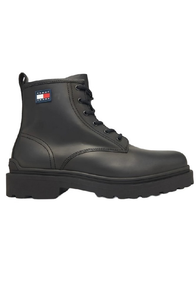 TOMMY JEANS LACE UP RUBBERIZED ΠΑΠΟΥΤΣΙ ΑΝΔΡΙΚΟ BLACK