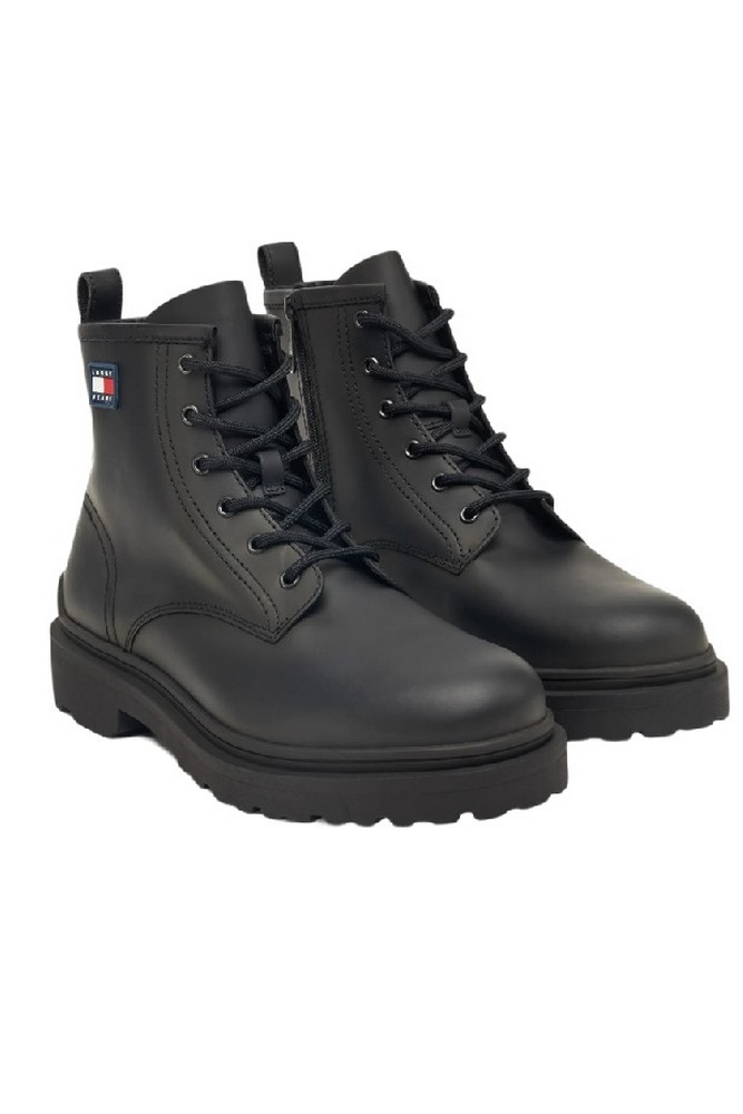 TOMMY JEANS LACE UP RUBBERIZED ΠΑΠΟΥΤΣΙ ΑΝΔΡΙΚΟ BLACK