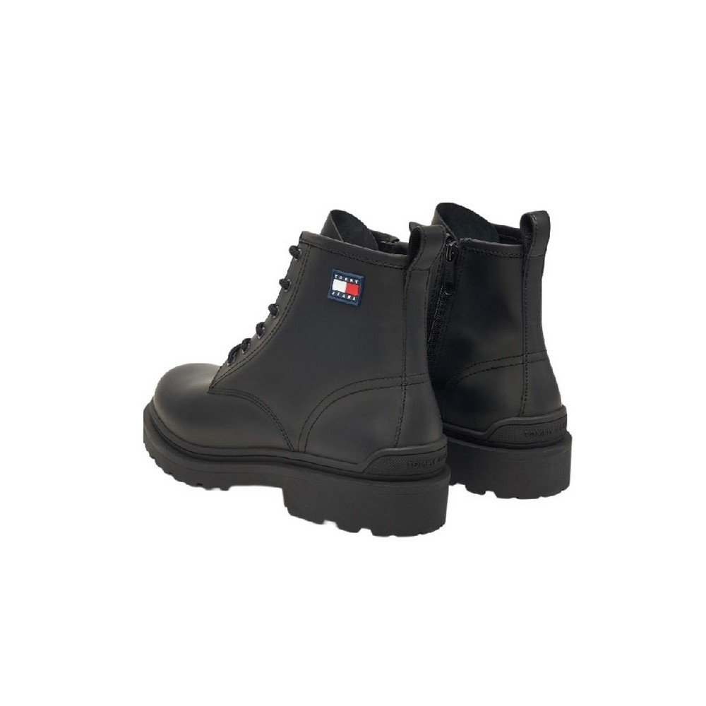 TOMMY JEANS LACE UP RUBBERIZED ΠΑΠΟΥΤΣΙ ΑΝΔΡΙΚΟ BLACK