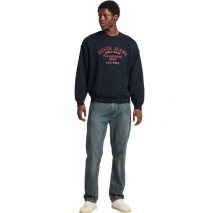 GUESS JEANS CN OS VINTAGE SWEAT ΜΠΛΟΥΖΑ ΦΟΥΤΕΡ ΑΝΔΡΙΚΗ DARK NAVY