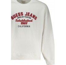 GUESS JEANS CN OS VINTAGE SWEAT ΜΠΛΟΥΖΑ ΦΟΥΤΕΡ ΑΝΔΡΙΚΗ WHITE