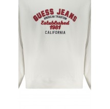 GUESS JEANS CN OS VINTAGE SWEAT ΜΠΛΟΥΖΑ ΦΟΥΤΕΡ ΑΝΔΡΙΚΗ WHITE